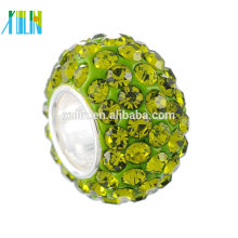 Bling Bling Big Hole Beads rhinestone Large Spacer Bead Charm fits European Style Bracelets beads